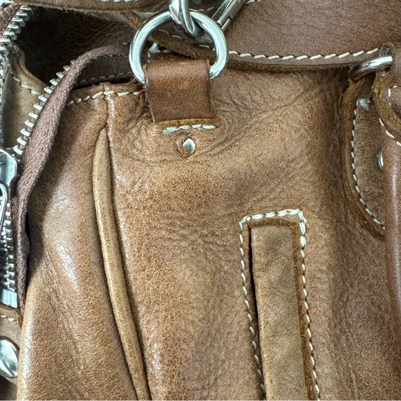 Vintage Roots Brown Leather Grace Tribe Tote Bag Sachel - Picture 9 of 12